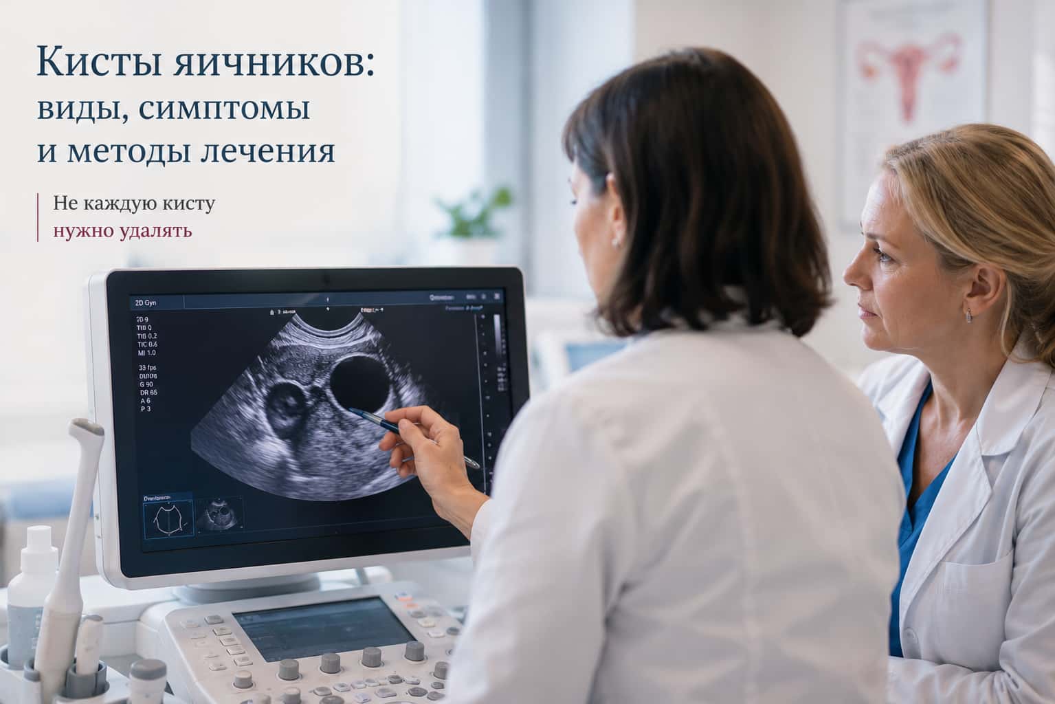 Кисты яичников: виды, симптомы, тактика лечения